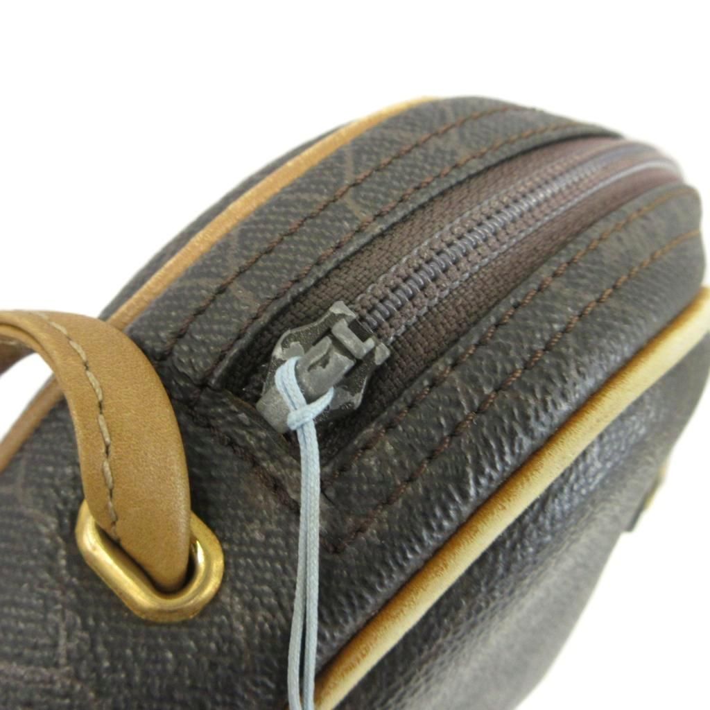 Dior Vintage Shoulder Bag Leather Honeycomb Pattern All Over Logo Plate Black — view 8
