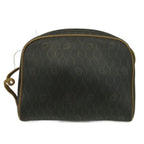 Dior Vintage Shoulder Bag Leather Honeycomb Pattern All Over Logo Plate Black — view 2
