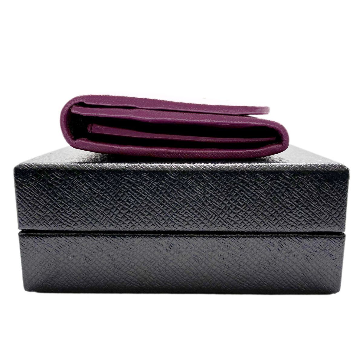 Prada Wallet Bifold Tessuto Triangle Logo Hortensia Pink Purple — view 5
