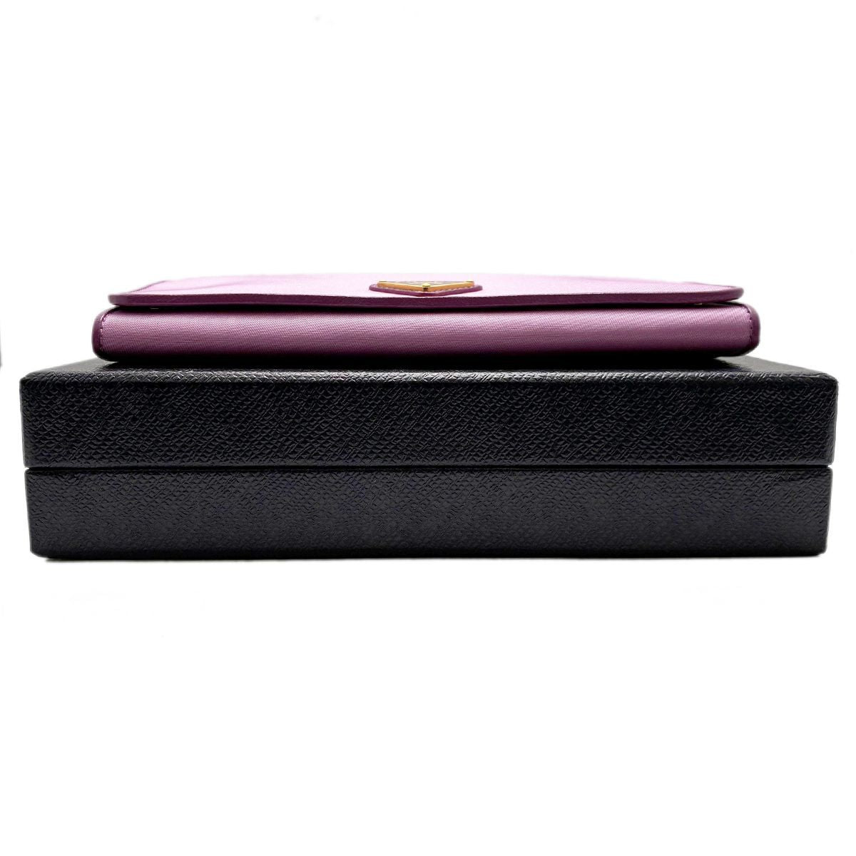Prada Wallet Bifold Tessuto Triangle Logo Hortensia Pink Purple — view 6