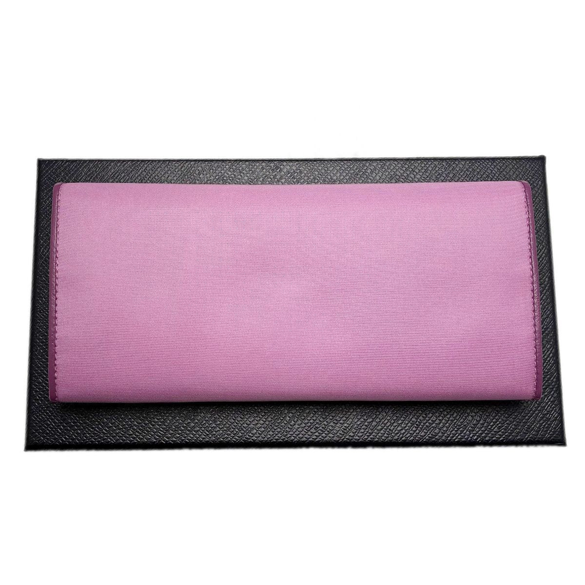 Prada Wallet Bifold Tessuto Triangle Logo Hortensia Pink Purple — view 2