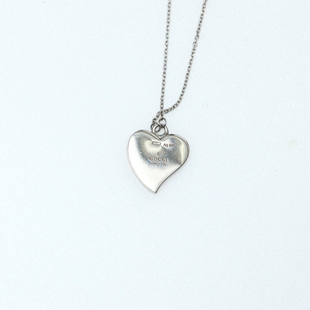 Gucci Necklace Interlocking Heart Motif 925 Sterling Silver — view 4