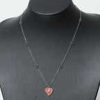 Gucci Necklace Interlocking Heart Motif 925 Sterling Silver