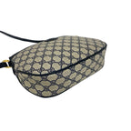 Gucci Vintage GG Pattern Logo Leather Shoulder Bag Pochette Crossbody Navy — view 7