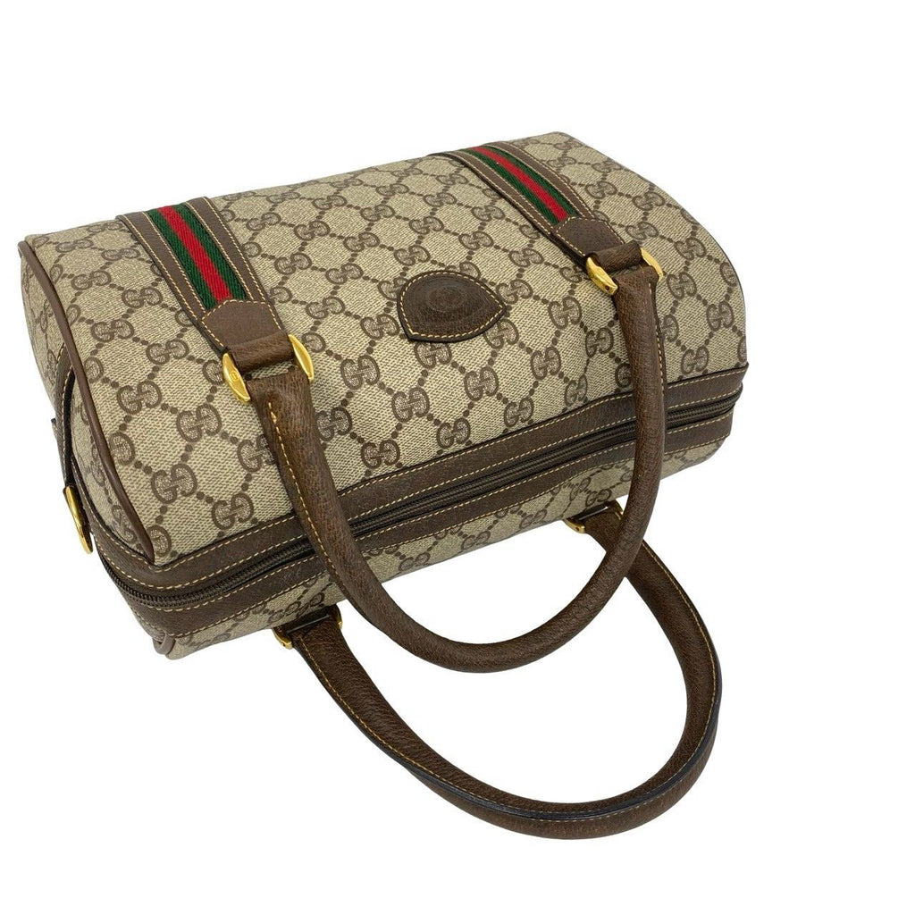 Gucci Vintage Sherry Line GG Pattern Logo Leather 2-Way Shoulder Bag — view 4