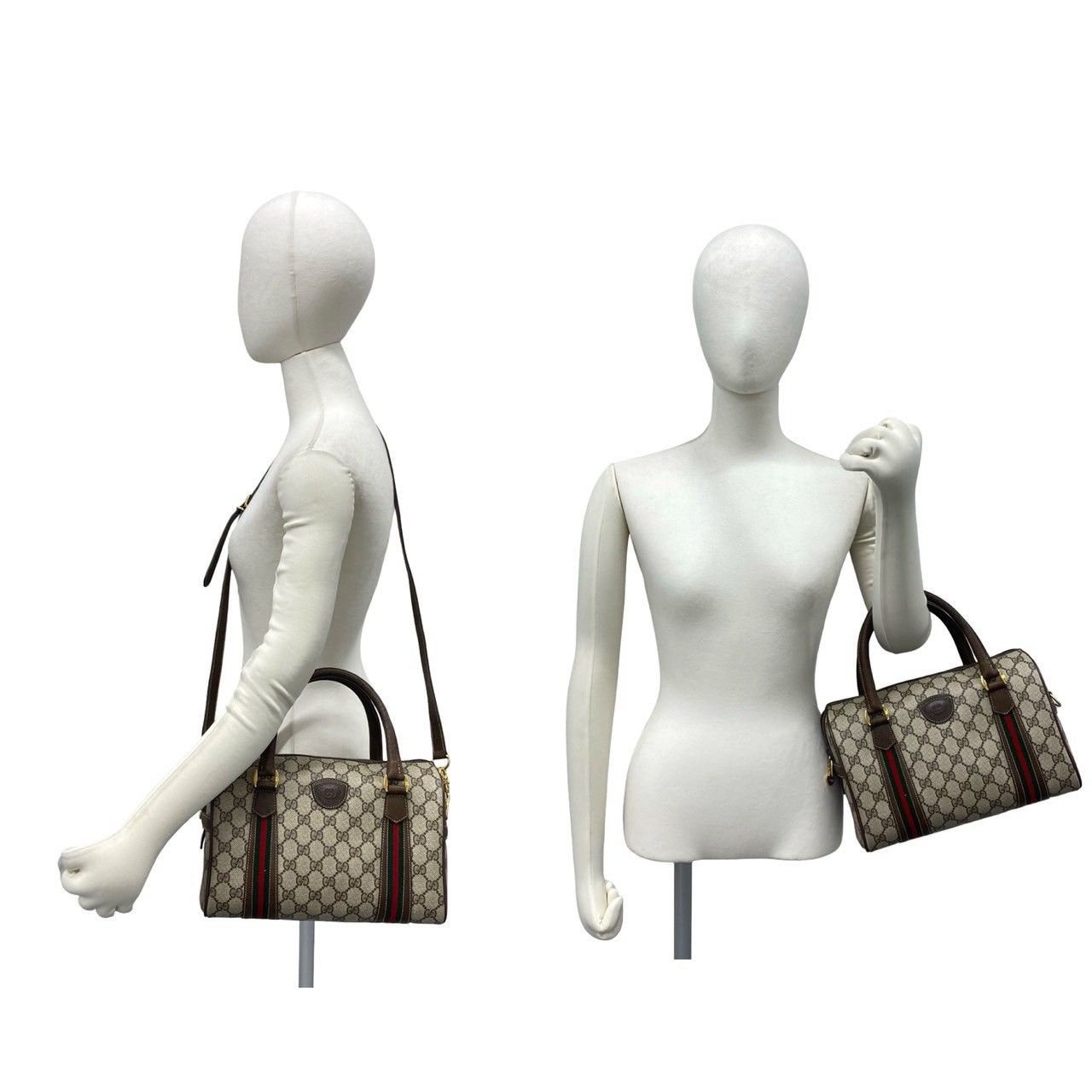 Gucci Vintage Sherry Line GG Pattern Logo Leather 2-Way Shoulder Bag — view 2