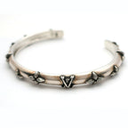 Louis Vuitton Ten Bangle Calfskin LV Whisper Silver M Accessory Bracelet — view 2