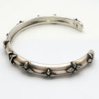 Louis Vuitton Ten Bangle Calfskin LV Whisper Silver M Accessory Bracelet — view 3