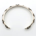 Louis Vuitton Ten Bangle Calfskin LV Whisper Silver M Accessory Bracelet — view 6