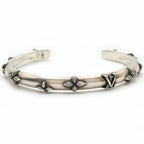 Louis Vuitton Ten Bangle Calfskin LV Whisper Silver M Accessory Bracelet