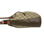 Gucci Vintage Sherry Line GG Pattern Logo Leather Drawstring Shoulder Bag Brown — view 5