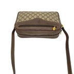 Gucci Vintage GG Logo Pattern Leather Shoulder Bag Pochette Brown — view 4