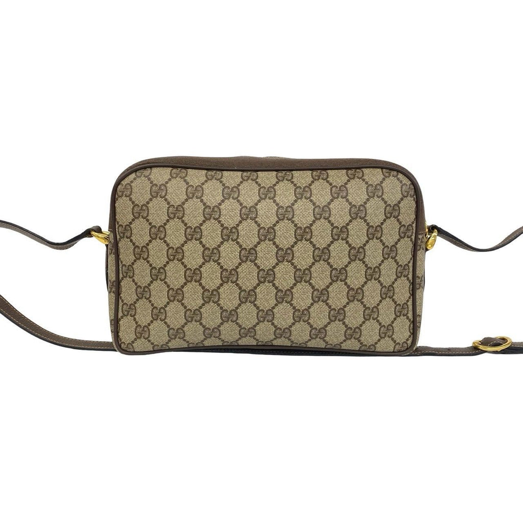 Gucci Vintage GG Logo Pattern Leather Shoulder Bag Pochette Brown — view 3