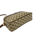 Gucci Vintage GG Logo Pattern Leather Shoulder Bag Pochette Brown — view 7