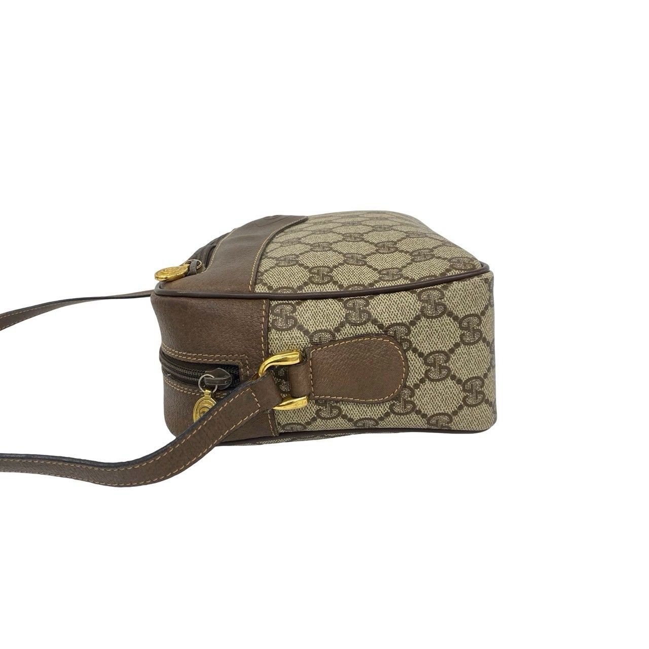 Gucci Vintage GG Logo Pattern Leather Shoulder Bag Pochette Brown — view 5