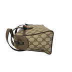 Gucci Vintage Sherry Line GG Pattern Logo Leather Handle Brown Handbag — view 5