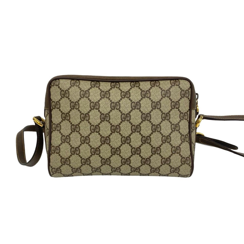 Gucci Vintage Sherry Line GG Pattern Logo Leather Shoulder Bag Crossbody Brown — view 3