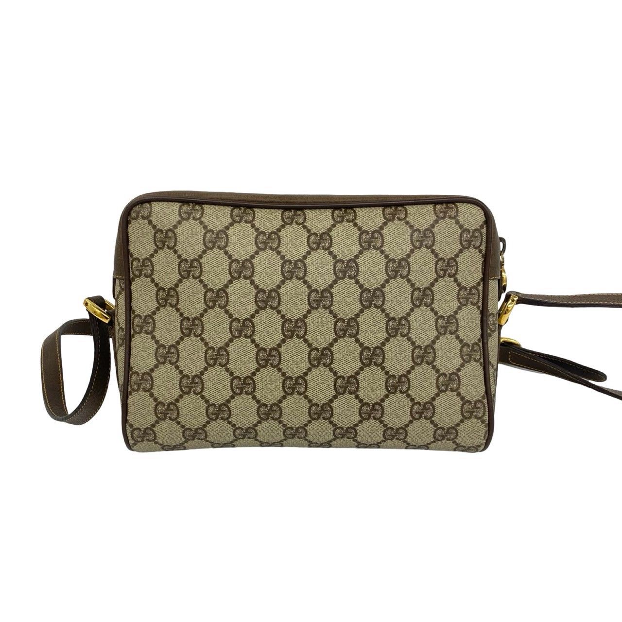 Gucci Vintage Sherry Line GG Pattern Logo Leather Shoulder Bag Crossbody Brown — view 3