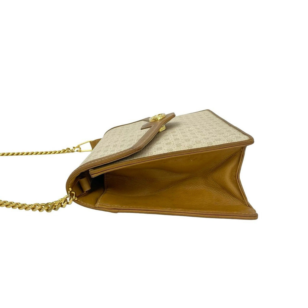 Gucci Vintage Micro GG Pattern Logo Leather Shoulder Bag Beige Brown — view 5