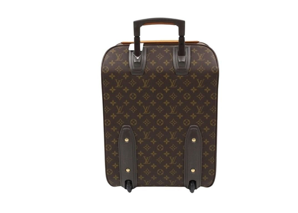 Louis Vuitton Travel Bag Pegase 45 Brown Monogram Unise 2 Wheels Gold — view 2