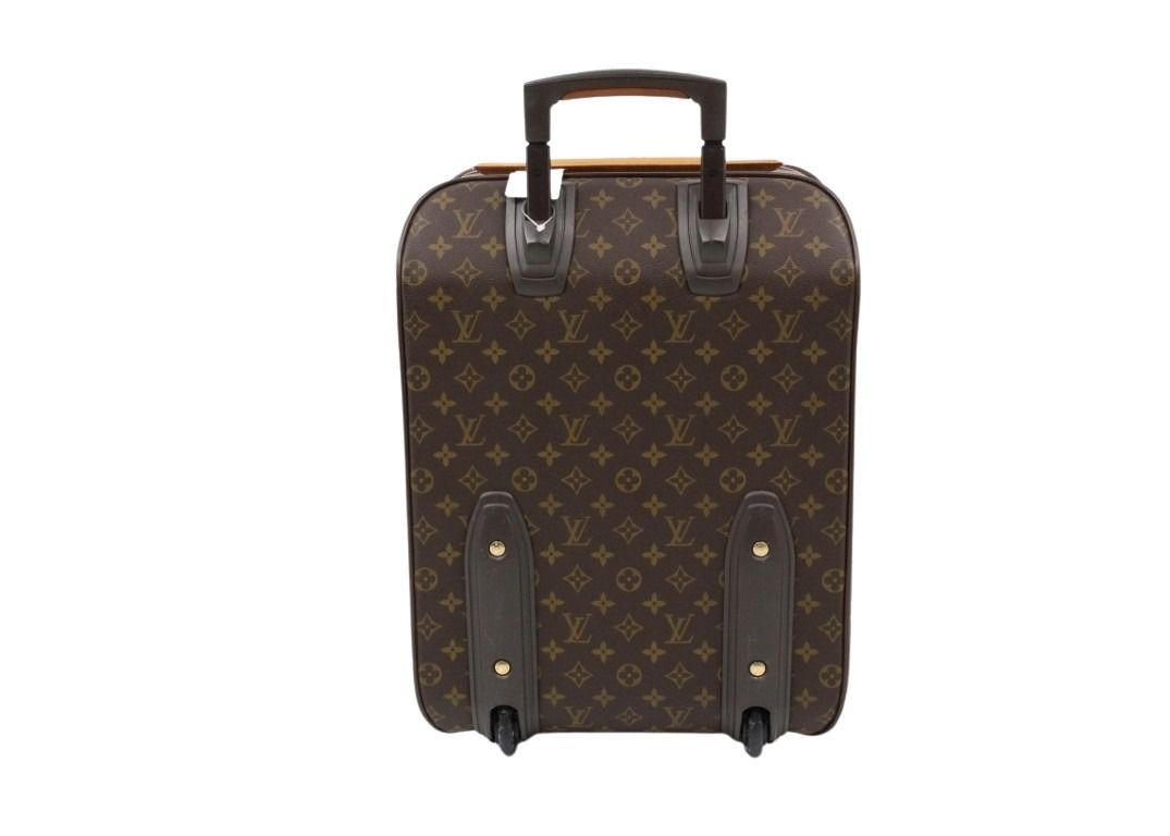 Louis Vuitton Travel Bag Pegase 45 Brown Monogram Unise 2 Wheels Gold — view 2