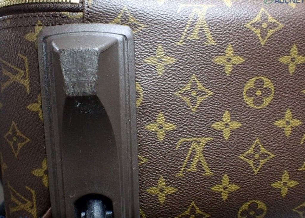 Louis Vuitton Travel Bag Pegase 45 Brown Monogram Unise 2 Wheels Gold — view 6