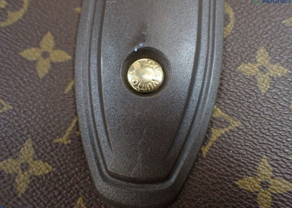 Louis Vuitton Travel Bag Pegase 45 Brown Monogram Unise 2 Wheels Gold — view 7