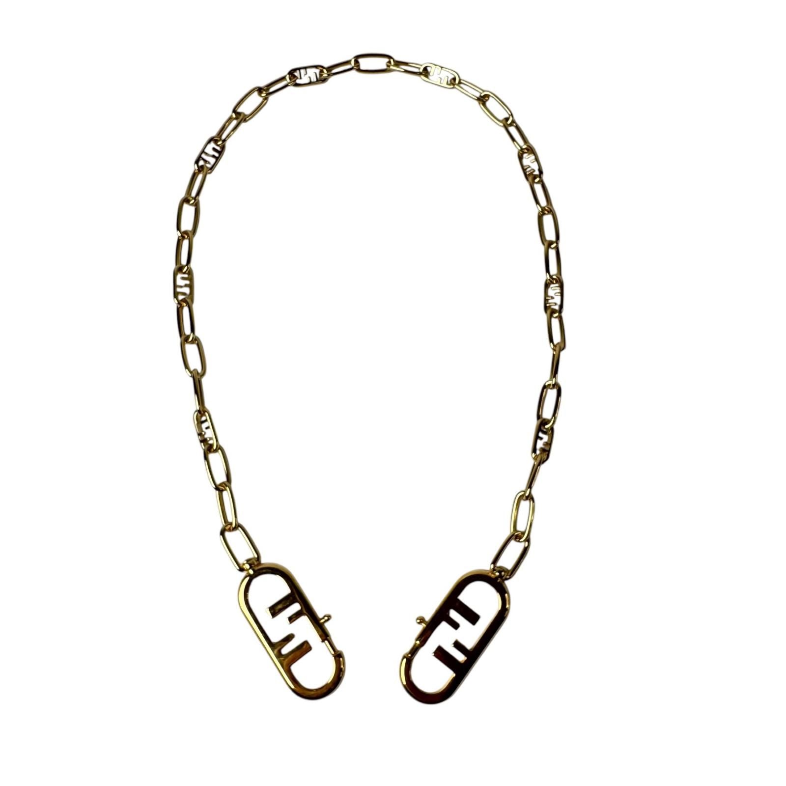 Fendi Strap You Orrock Gold Metal Chain