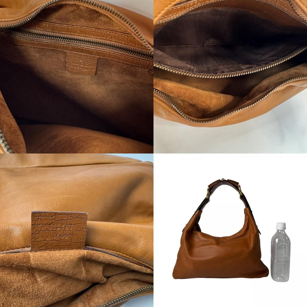 Gucci Horsebit Shoulder Bag Leather Camel — view 8