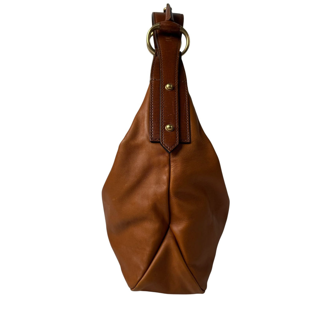 Gucci Horsebit Shoulder Bag Leather Camel — view 4