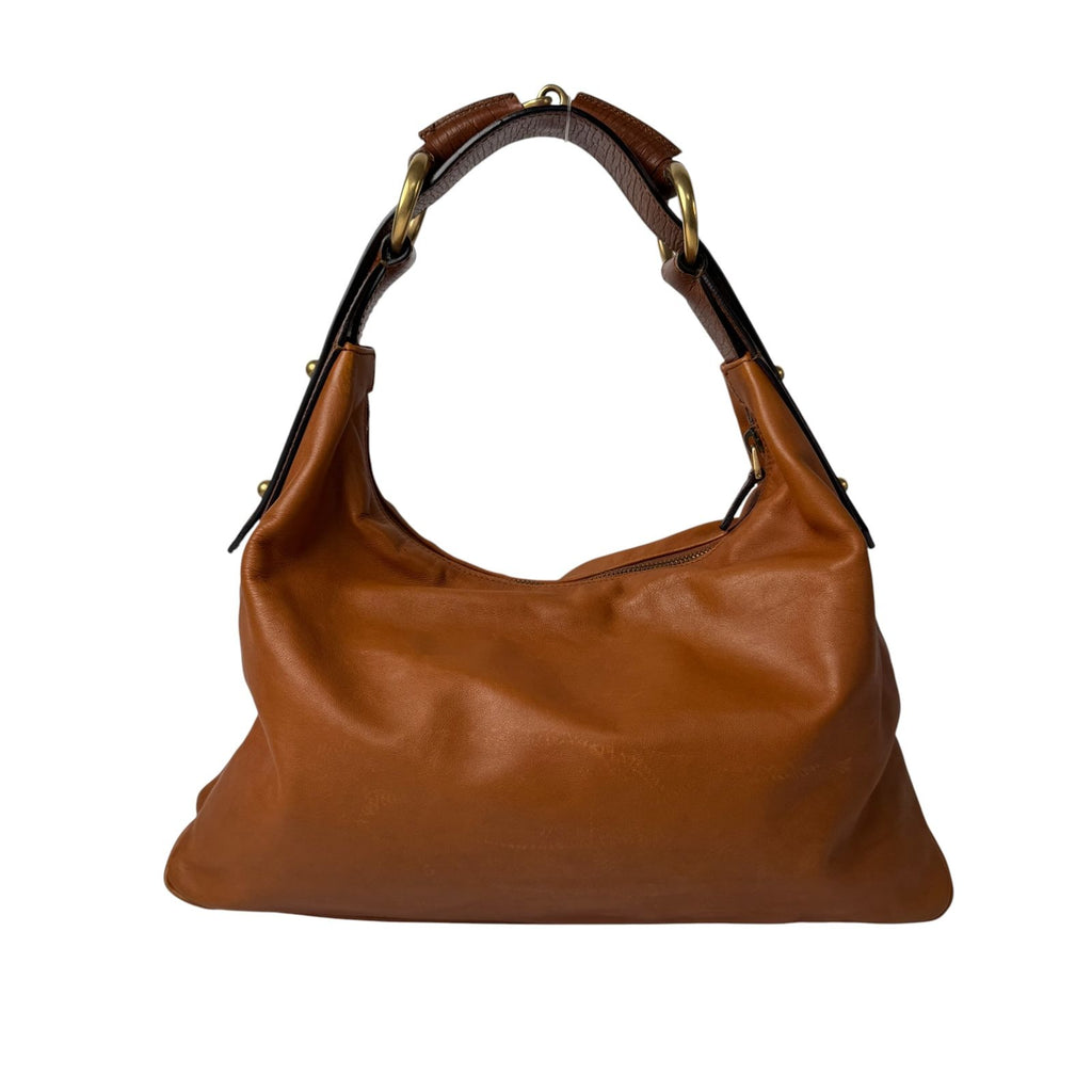 Gucci Horsebit Shoulder Bag Leather Camel — view 2