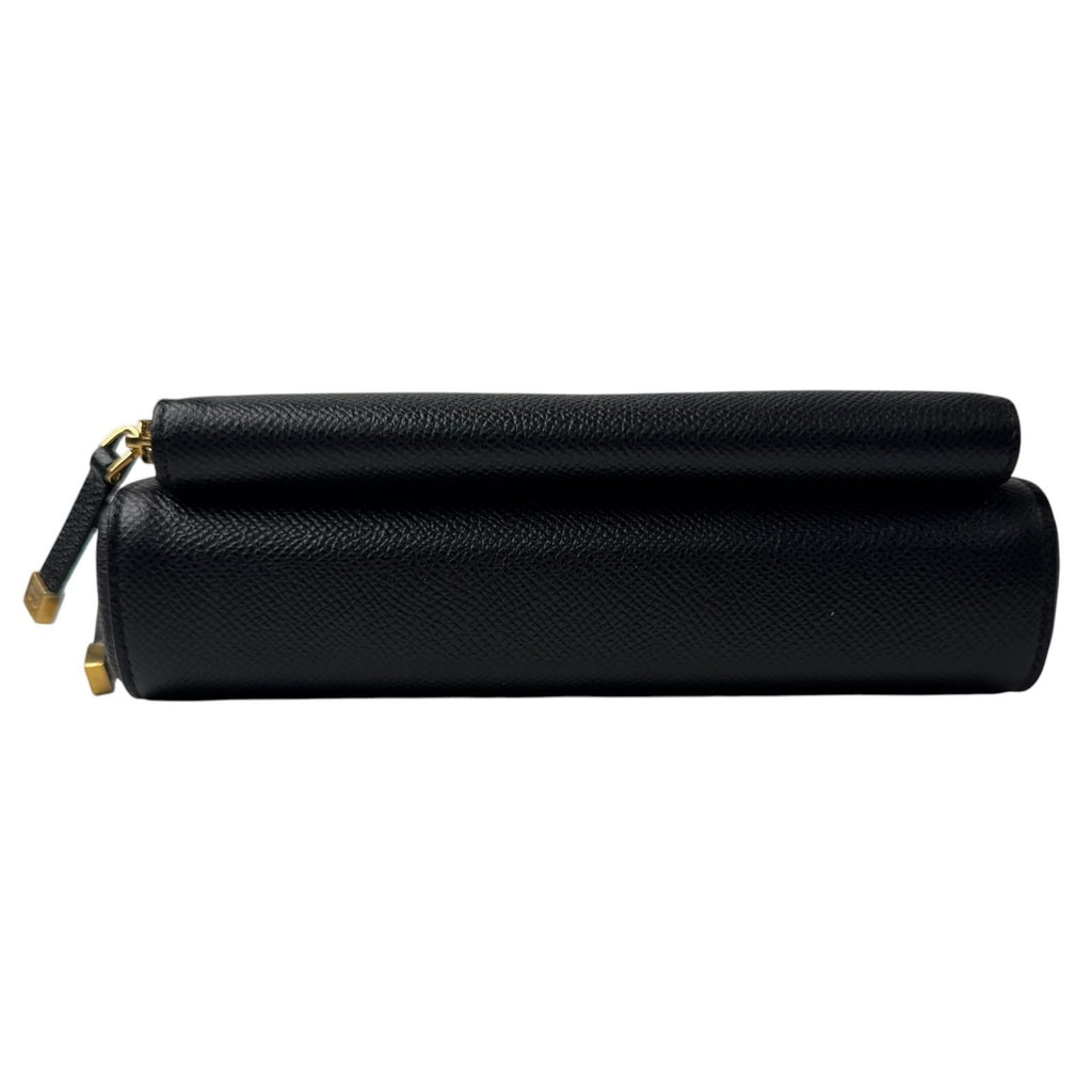 Dior Caro Double Pouch Black Shoulder Bag Leather CD — view 5