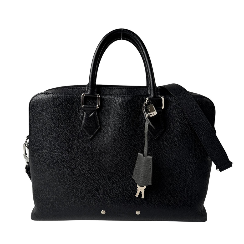 Louis Vuitton Alma Briefcase PM Taurillon Noir Business 2-Way Shoulder Bag