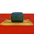 Loewe Vintage Velasquez Twist Leather Mini Shoulder Bag Pochette Green Blue