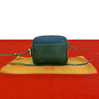 Loewe Vintage Velasquez Twist Leather Mini Shoulder Bag Pochette Green Blue