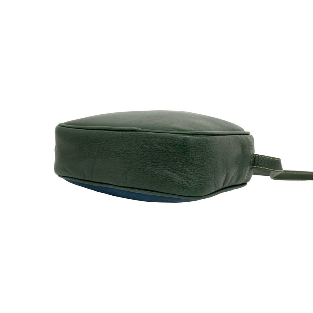 Loewe Vintage Velasquez Twist Leather Mini Shoulder Bag Pochette Green Blue — view 8