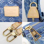Louis Vuitton Pochette Accessory Soir Cargo Shoulder Bag Strap Denim Gold — view 6