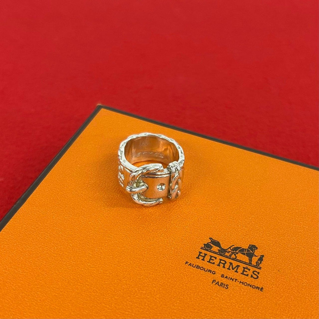 Hermes Vintage Diane Ring 925 Sterling Silver Accessory Sally