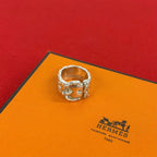Hermes Vintage Diane Ring 925 Sterling Silver Accessory Sally