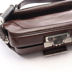 Celine Shoulder Bag Dark Brown Leather — view 7