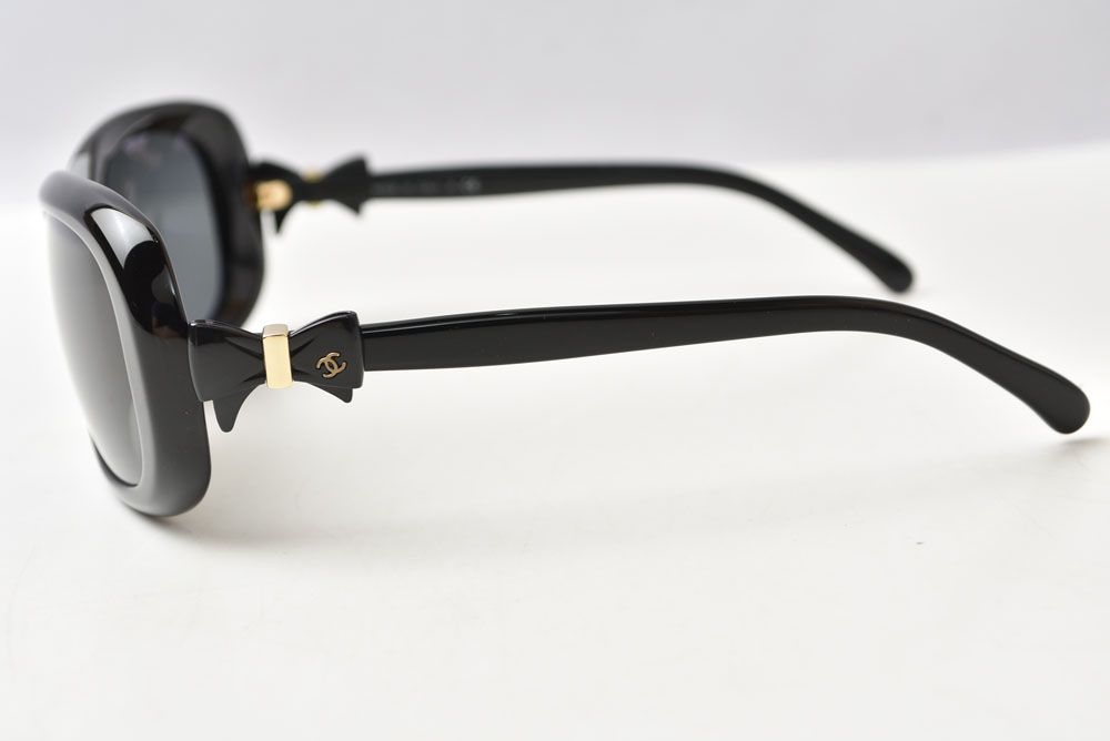 Chanel Sunglasses Eyewear CC Logo Ribbon Motif Black Acetate — view 3