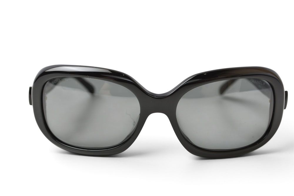 Chanel Sunglasses Eyewear CC Logo Ribbon Motif Black Acetate — view 2