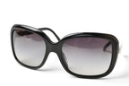 Chanel Sunglasses Eyewear CC Logo Ribbon Motif White Black Acetate