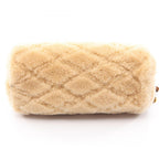 Saint Laurent Paris Shoulder Bag Sade Mini Tube Beige Brown Shearling Suede — view 5