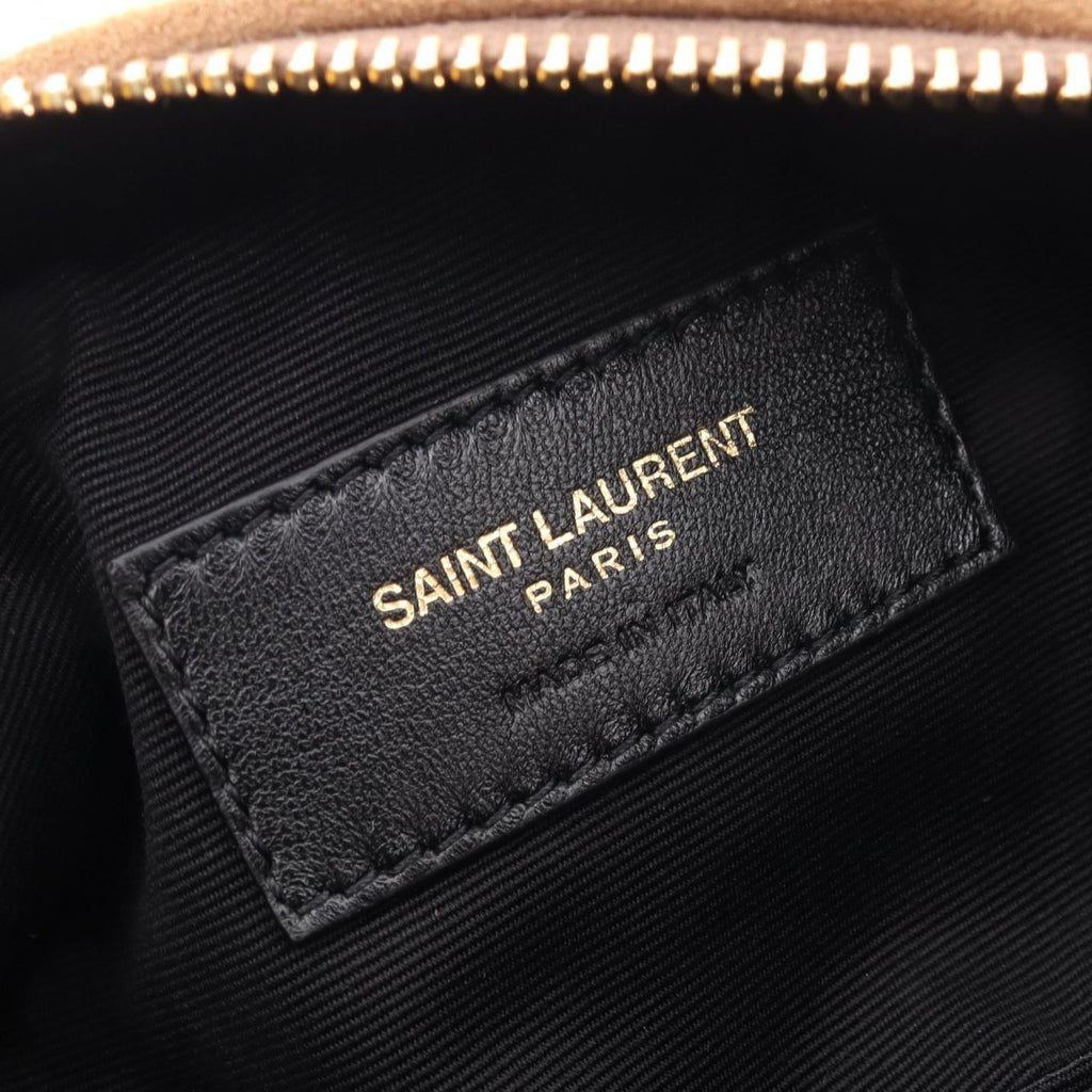 Saint Laurent Paris Shoulder Bag Sade Mini Tube Beige Brown Shearling Suede — view 4