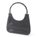 Gucci Bamboo Shoulder Bag Black Leather