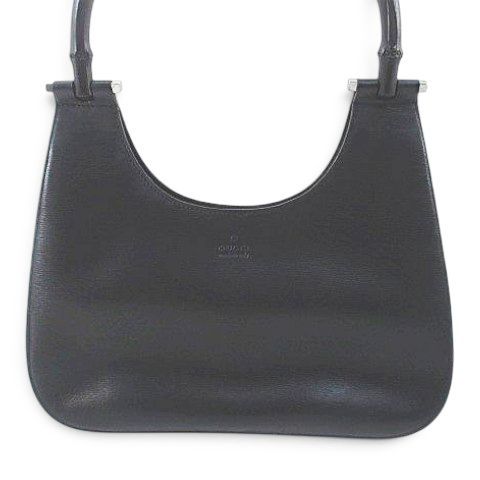 Gucci Bamboo Shoulder Bag Black Leather — view 2