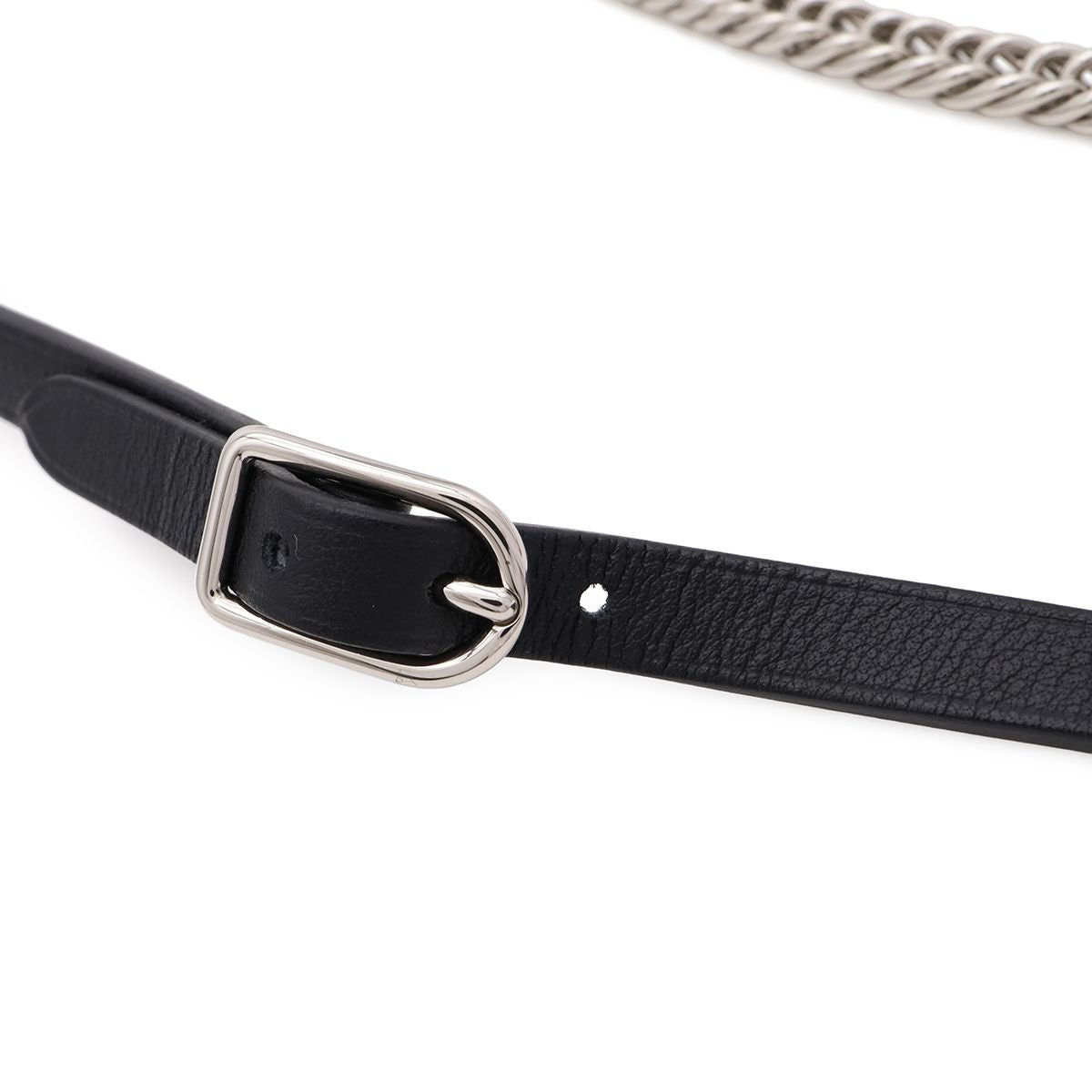 Hermes Equestre Triple Tour Choker Necklace Bracelet Gourmette Chain Veau Swift — view 4