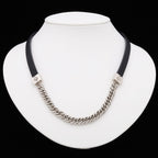 Hermes Equestre Triple Tour Choker Necklace Bracelet Gourmette Chain Veau Swift — view 8