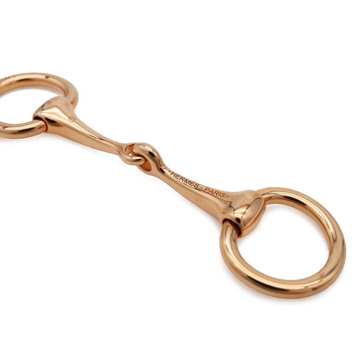 Hermes Mini Mall Scarf Ring Twilly Closure Pink Gold Plated Placke All Rose — view 3